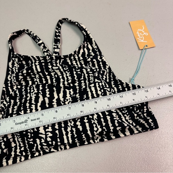 Kona Sol Black and White Women's Swimsuit Top Size M - Picture 4 of 5